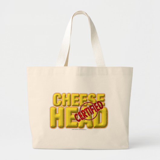 証明されたCheeseHead ラージトートバッグ (正面)
