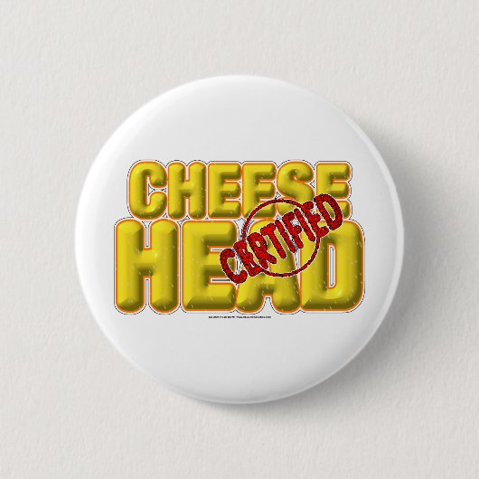 証明されたCheeseHead 缶バッジ (正面)