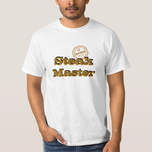 証明されるステーキのマスター Tシャツ (正面)