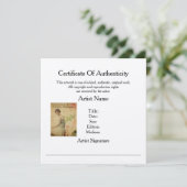 証明書の信頼性アーティストテンプレート (スタンド正面)