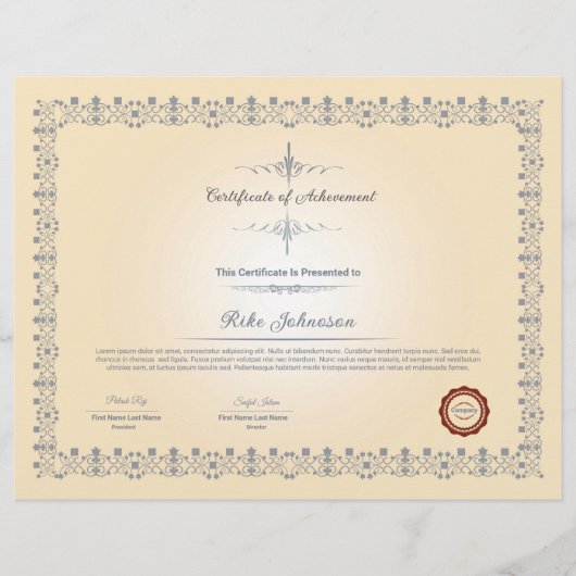 証明書テンプレート チラシ (正面)