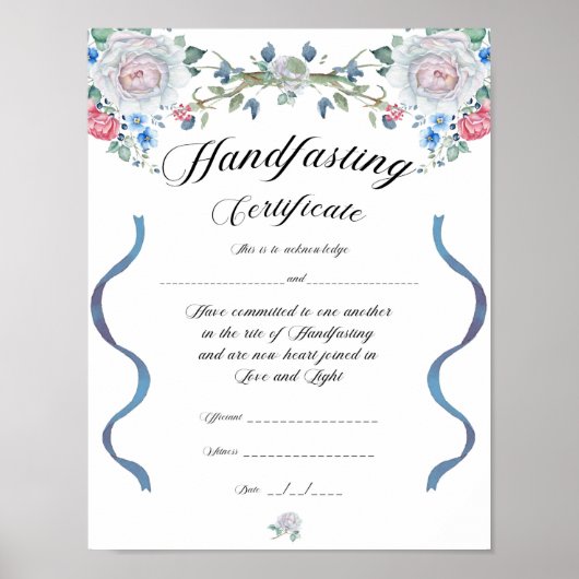 証明書ポスター – エレガントデザイン ポスター (正面)