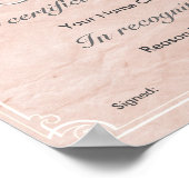 証明書又は賞与の効果 ポスター (角)