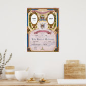証明書結婚したポスター ポスター (キッチン)