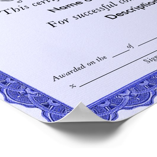 証明書 ポスター (角)