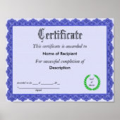 証明書 ポスター (正面)