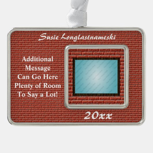 証明書、免状または賞のオーナメント シルバープレートフレームオーナメント (正面)