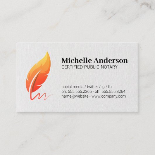 証明書 |公証人ロゴアイコン 名刺 (正面)