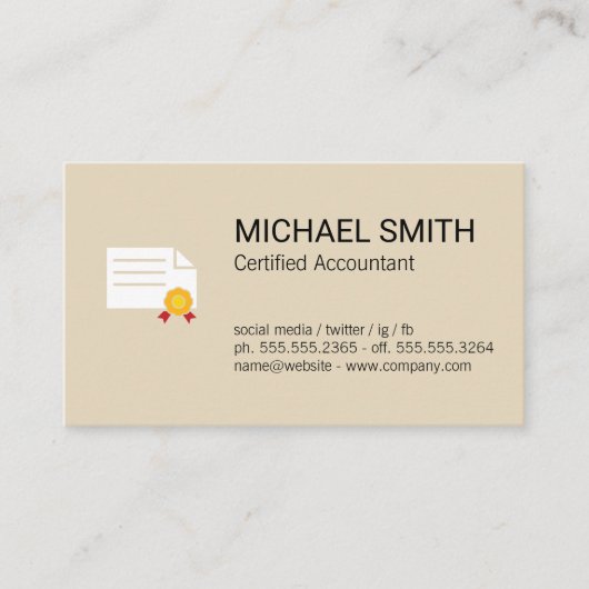 証明書 名刺 (正面)