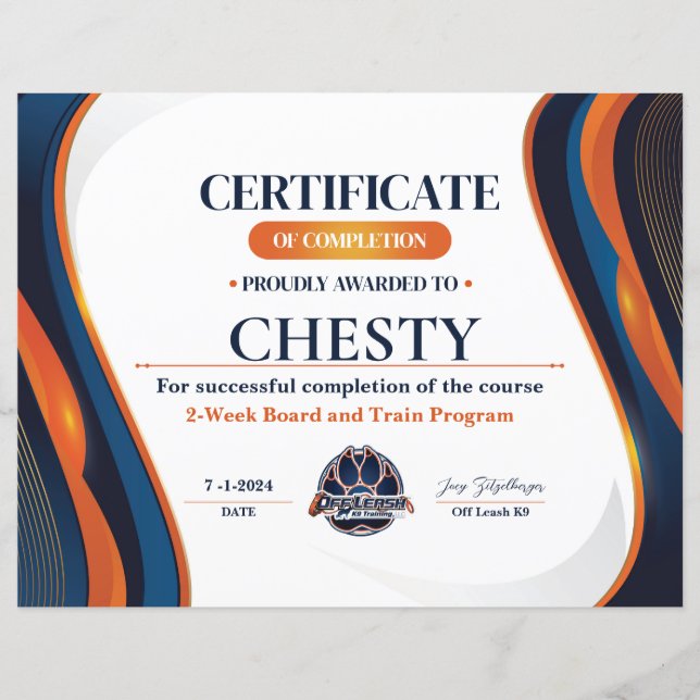 証明書 #13 (正面)