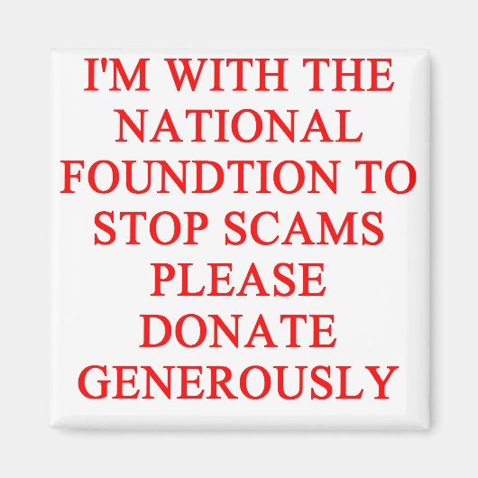 詐欺と悪党のジョーク マグネット (正面)