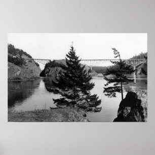 詐欺のパス橋、ワシントン州の眺めPhotograp 2 ポスター