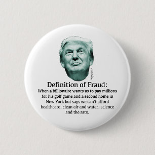 詐欺の定義 – TRUMP 缶バッジ