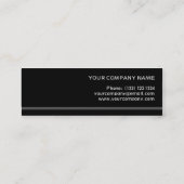 詐欺の細いストライプな名刺のテンプレート スキニー名刺 (裏面)