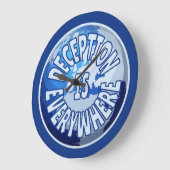 詐欺は至る所に在り ラージ壁時計 (傾斜)