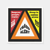 詐欺アラート スタンダードカクテルナプキン (正面)