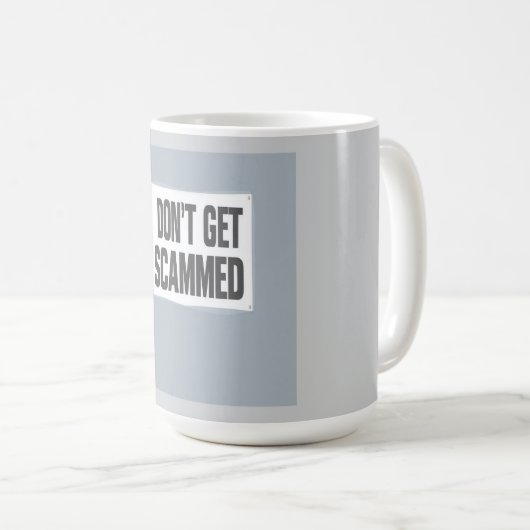 詐欺師の横に詐欺バナーが表示されない コーヒーマグカップ (正面右)