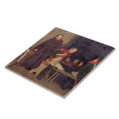 詐欺師(キャンバス) (組の1の油- 19572を見て下さい タイル (側面)