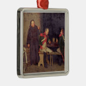 詐欺師(キャンバス) (組の1の油- 19572を見て下さい メタルオーナメント (右)