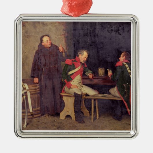 詐欺師(キャンバス) (組の1の油- 19572を見て下さい メタルオーナメント (正面)