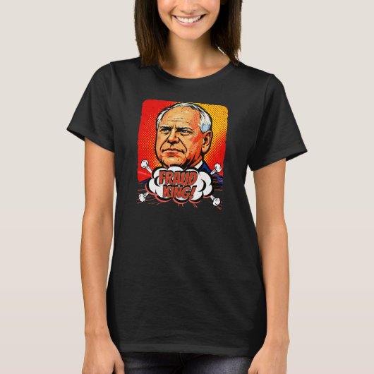 詐欺王ティム・ウォルツ・ポップアート Tシャツ (正面)