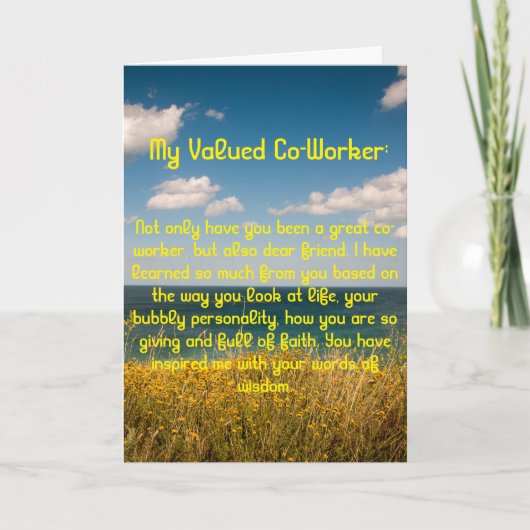 評価された同僚サンキューカード サンキューカード (正面)