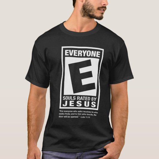 評価されるEの男性へのティー Tシャツ (正面)