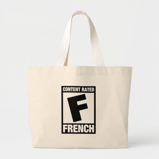 評価されるF: フランス語 ラージトートバッグ (正面)