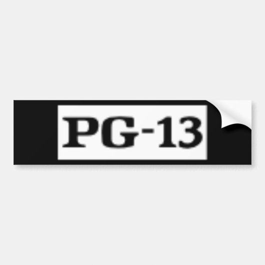 評価されるPG-13の評価システム バンパーステッカー (正面)