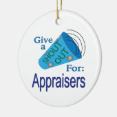 評価する人に大声で叫ぶ セラミックオーナメント (左)