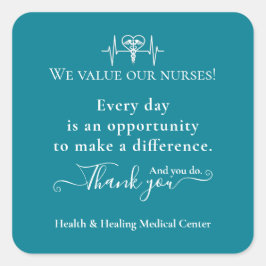 評価シールナース週一括 スクエアシール