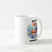 評価超過？水彩の祝グラウンドホッグの日 コーヒーマグカップ (正面右)
