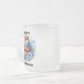 評価超過?水彩の祝グラウンドホッグの日 フロストグラスマグカップ (正面左)