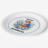 評価超過?水彩の祝グラウンドホッグの日 ペーパープレート (アングル)