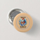 評価超過？水彩の祝グラウンドホッグの日 缶バッジ (正面&裏面)