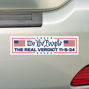 評決11月5日We The People Trump 2024 バンパーステッカー