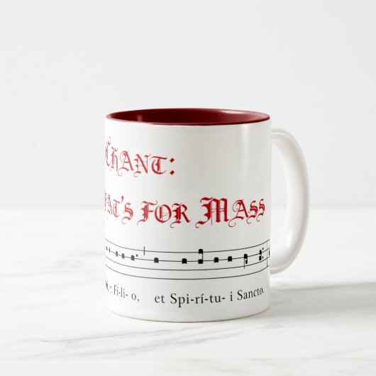 詠唱: それはであるものが固まりのためです ツートーンマグカップ (正面右)