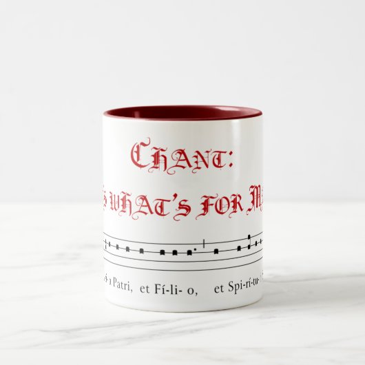 詠唱: それはであるものが固まりのためです ツートーンマグカップ (中央)