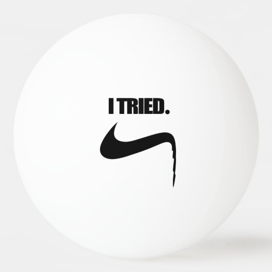 試おもしろいしてみて失敗 卓球ボール (正面)
