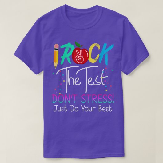 試おもしろい験先生が試教え験の試練を揺るがす Tシャツ (デザイン正面)