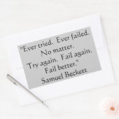 試してみたこと、失敗したステッカー。 長方形シール (封筒)