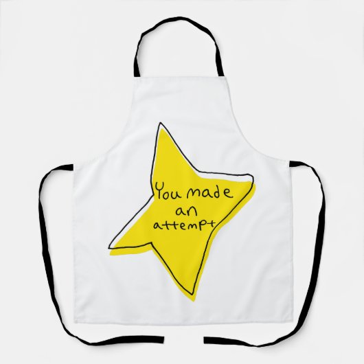 試してみた – 黄色い星 エプロン (正面)