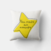 試してみた – 黄色い星 クッション (裏面)