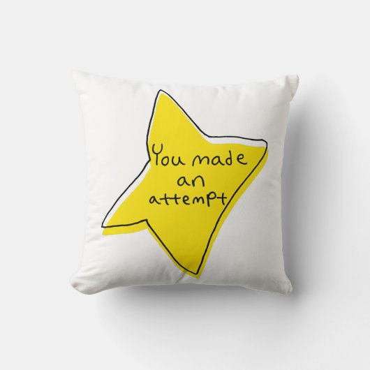 試してみた – 黄色い星 クッション (正面)