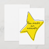 試してみた – 黄色い星 サンキューカード (正面/裏面)