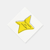 試してみた – 黄色い星 スタンダードカクテルナプキン (角)