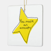 試してみた – 黄色い星 セラミックオーナメント (左)