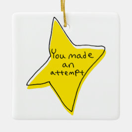 試してみた – 黄色い星 セラミックオーナメント