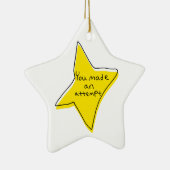 試してみた – 黄色い星 セラミックオーナメント (右)