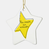 試してみた – 黄色い星 セラミックオーナメント (左)
